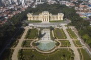 Picture taken with drone of the Paulista Museum also known as the Ipiranga Museum - Sao Paulo city - Sao Paulo state (SP) - Brazil