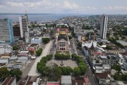 Picture taken with drone of the Amazon Theatre (1896) - Manaus city - Amazonas state (AM) - Brazil