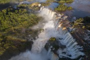 Picture taken with drone of waterfalls in Iguaçu National Park - Border between Brazil and Argentina - Foz do Iguacu city - Parana state (PR) - Brazil