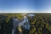 Picture taken with drone of waterfalls in Iguaçu National Park - Border between Brazil and Argentina - Foz do Iguacu city - Parana state (PR) - Brazil