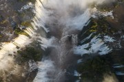 Picture taken with drone of the Devils Throat waterfall - Iguassu National Park  - Foz do Iguacu city - Parana state (PR) - Brazil