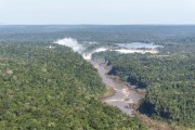 Aerial view of waterfalls in Iguaçu National Park - Border between Brazil and Argentina - Foz do Iguacu city - Parana state (PR) - Brazil