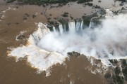 Aerial view of the Devils Throat waterfall - Iguassu National Park  - Foz do Iguacu city - Parana state (PR) - Brazil
