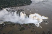 Aerial view of the Devils Throat waterfall - Iguassu National Park  - Foz do Iguacu city - Parana state (PR) - Brazil