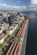 Aerial view of warehouses of Gamboa Pier - Rio de Janeiro Port - Mayor Luiz Paulo Conde Waterfront (2016) - Rio de Janeiro city - Rio de Janeiro state (RJ) - Brazil