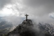Aerial view of the Christ the Redeemer - Rio de Janeiro city - Rio de Janeiro state (RJ) - Brazil