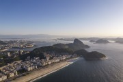 Picture taken with drone of Leme Beach with the Sugarloaf in the background  - Rio de Janeiro city - Rio de Janeiro state (RJ) - Brazil