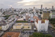 Picture taken with drone of the Palace of Instruction (1913) - Currently home to the State Secretariat of Culture, the Museum of Natural History and Anthropology and the Public Library - Cuiaba city - Mato Grosso state (MT) - Brazil