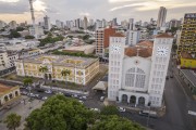 Picture taken with drone of the Palace of Instruction (1913) - Currently home to the State Secretariat of Culture, the Museum of Natural History and Anthropology and the Public Library - Cuiaba city - Mato Grosso state (MT) - Brazil
