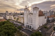 Picture taken with drone of the Cathedral Basilica of Senhor Bom Jesus - Cuiaba city - Mato Grosso state (MT) - Brazil