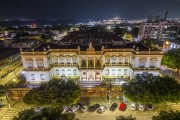 Picture taken with drone of the facade of the Palace of Justice (1930) - headquarters of the Justice Court of Manaus - Manaus city - Amazonas state (AM) - Brazil