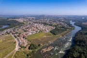 Picture taken with drone of the Tibagi River - Tibagi city - Parana state (PR) - Brazil