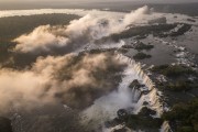 Picture taken with drone of waterfalls in Iguaçu National Park - Border between Brazil and Argentina - Foz do Iguacu city - Parana state (PR) - Brazil