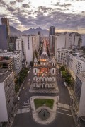Picture taken with drone of the Our Lady of Candelaria Church (1609) - Rio de Janeiro city - Rio de Janeiro state (RJ) - Brazil