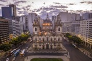 Picture taken with drone of the Our Lady of Candelaria Church (1609) - Rio de Janeiro city - Rio de Janeiro state (RJ) - Brazil