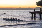Hawaiian canoe on Copacabana Beach - Rio de Janeiro city - Rio de Janeiro state (RJ) - Brazil