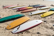 Surfboards - Copacabana Beach waterfront  - Rio de Janeiro city - Rio de Janeiro state (RJ) - Brazil