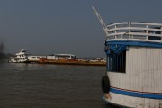 Ferry crossing the Amazon River to Highway BR-319 - Careiro da Varzea city - Amazonas state (AM) - Brazil
