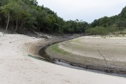 Beach on the Negro River during a strong drought that hit the region - Manaus city - Amazonas state (AM) - Brazil