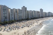 Picture taken with drone of the Pitangueiras Beach - Guaruja city - Sao Paulo state (SP) - Brazil