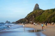 View of Cacimba do Padre Beach with Pico Mountain in the background - Fernando de Noronha city - Pernambuco state (PE) - Brazil