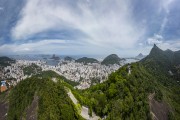 Picture taken with drone of the Dona Marta Viewpoint with Christ the Redeemer in the background - Rio de Janeiro city - Rio de Janeiro state (RJ) - Brazil