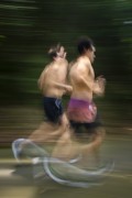 Men running - Road of Paineiras - Tijuca National Park - Rio de Janeiro city - Rio de Janeiro state (RJ) - Brazil
