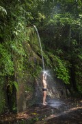 Man bathing in waterfall - Road of Paineiras - Tijuca National Park - Rio de Janeiro city - Rio de Janeiro state (RJ) - Brazil