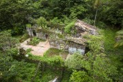 Picture taken with drone of Ruin of old coffee farm - Tijuca National Park  - Rio de Janeiro city - Rio de Janeiro state (RJ) - Brazil