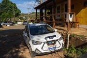 Electric car battery being charged - Fernando de Noronha Environmental Protection Area - Fernando de Noronha city - Pernambuco state (PE) - Brazil