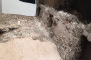 Traces of the installation of furnaces and chimneys at the Casa da Moeda, one of the first in Brazil, to process the gold that came from Minas Gerais, built in 1698 - Paço Imperial - Rio de Janeiro city - Rio de Janeiro state (RJ) - Brazil