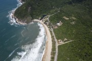 Picture taken with drone of the Grumari Beach  - Rio de Janeiro city - Rio de Janeiro state (RJ) - Brazil