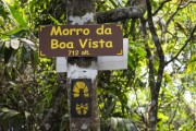 Morro da Boa Vista signpost - Tijuca Forest - Rio de Janeiro city - Rio de Janeiro state (RJ) - Brazil