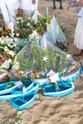 Offerings at the feast of Yemanja promoted by Mercadao de Madureira - Copacabana Beach - Rio de Janeiro city - Rio de Janeiro state (RJ) - Brazil