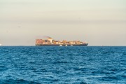Cargo ship seen from Diabo Beach - Rio de Janeiro city - Rio de Janeiro state (RJ) - Brazil