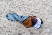 Homeless sleeping on the sand of Ipanema Beach - Rio de Janeiro city - Rio de Janeiro state (RJ) - Brazil
