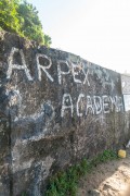 Arpex Academy sign written in stone - Gym in Arpoador Beach - Rio de Janeiro city - Rio de Janeiro state (RJ) - Brazil