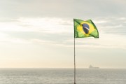 Brazilian flag at Diabo beach - Rio de Janeiro city - Rio de Janeiro state (RJ) - Brazil