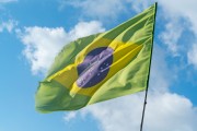 Brazilian flag at Arpoador - Rio de Janeiro city - Rio de Janeiro state (RJ) - Brazil