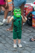 Child dressed as Hulk during the original Reveler Contest - Cinelandia - Rio de Janeiro city - Rio de Janeiro state (RJ) - Brazil