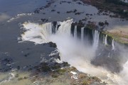 Aerial view of waterfalls in Iguaçu National Park - Border between Brazil and Argentina - Foz do Iguacu city - Parana state (PR) - Brazil