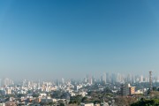 Panoramic view of Curitiba showing the phenomenon of thermal inversion - Curitiba city - Parana state (PR) - Brazil