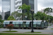 Ligeirinho Bus at Tubular station of articulated buses - also known as the Tube Station - Centro Civico - Curitiba city - Parana state (PR) - Brazil