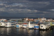 Boats moored in the Port of Modern Manaus - Manaus city - Amazonas state (AM) - Brazil