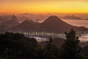 View from the Mirante of Vista Chinesa (Chinese View) at sunrise - Rio de Janeiro city - Rio de Janeiro state (RJ) - Brazil