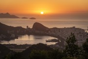 View from the Mirante of Vista Chinesa (Chinese View) at sunrise - Rio de Janeiro city - Rio de Janeiro state (RJ) - Brazil