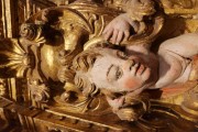 Baroque wood carving of an angel inside of the Mother Church of Santo Antonio (1710) - Tiradentes city - Minas Gerais state (MG) - Brazil