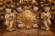 Baroque wood carving of an angel inside of the Mother Church of Santo Antonio (1710) - Tiradentes city - Minas Gerais state (MG) - Brazil