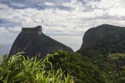 View of Rock of Gavea and Pedra Bonita (Bonita Stone) - Tijuca National Park - Rio de Janeiro city - Rio de Janeiro state (RJ) - Brazil