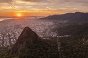 View of mountains in Tijuca National Park from Perdido Peak - Rio de Janeiro city - Rio de Janeiro state (RJ) - Brazil